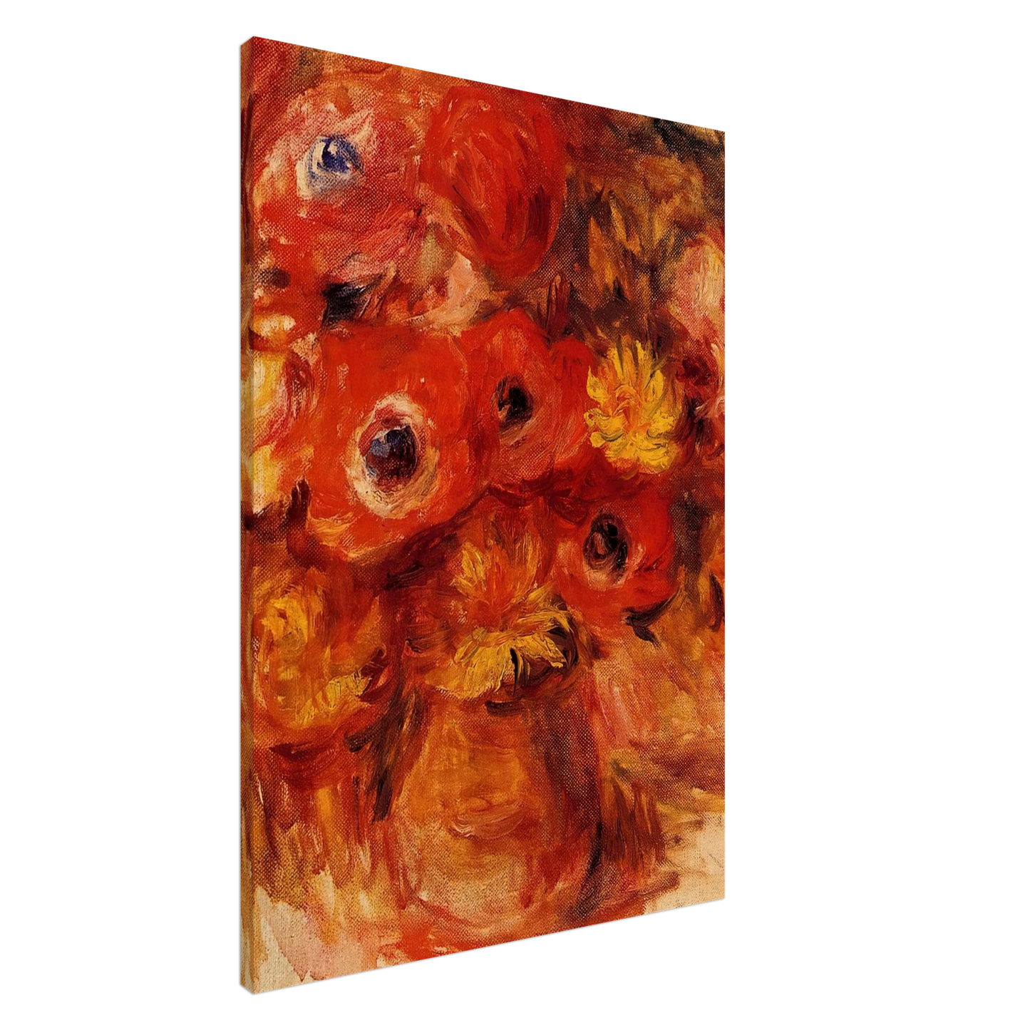 Pierre-Auguste Renoir - Vase of Anemones Canvas - 20x30 cm / 8x12 inches-canvas