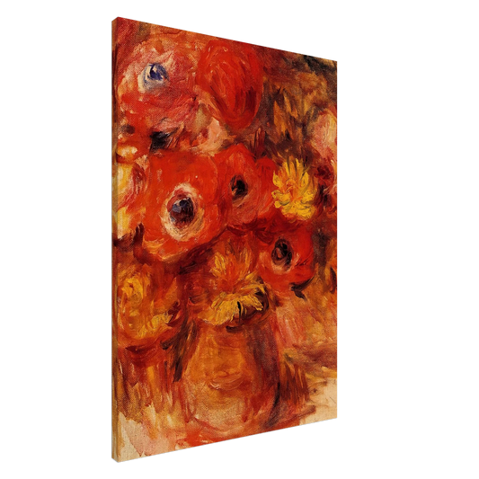 Pierre-Auguste Renoir - Vase of Anemones Canvas - 20x30 cm / 8x12 inches-canvas
