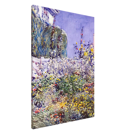 Childe Hassam - Dexters Garden Canvas - 20x30 cm / 8x12 inches-canvas