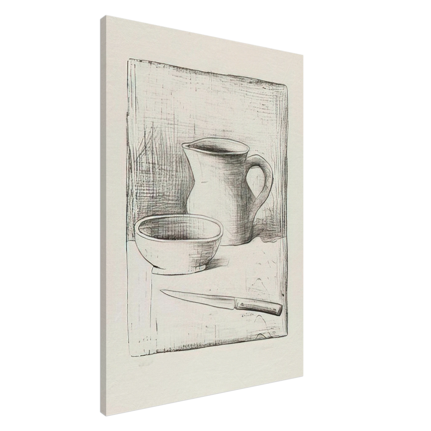 Carlo Carra - STILL LIFE 1944 Canvas - 20x30 cm / 8x12 inches-canvas