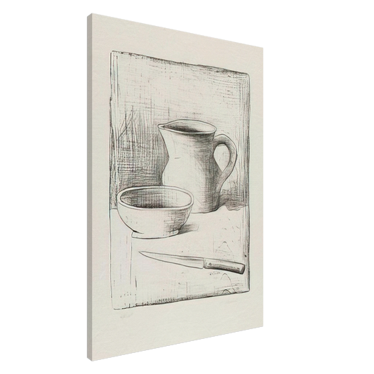 Carlo Carra - STILL LIFE 1944 Canvas - 20x30 cm / 8x12 inches-canvas