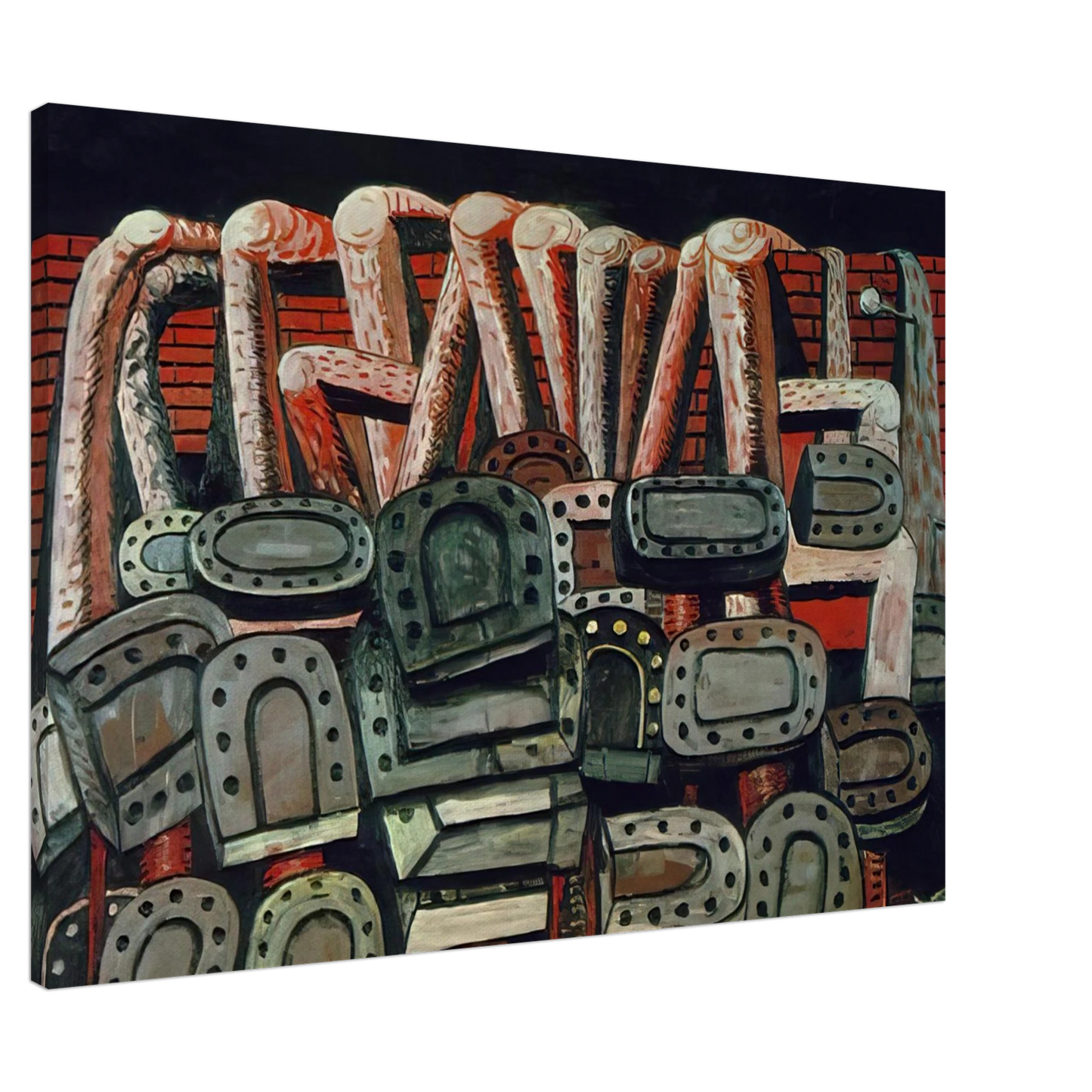 Philip Guston - ANCIENT WALL Canvas - 20x30 cm / 8x12 inches-canvas