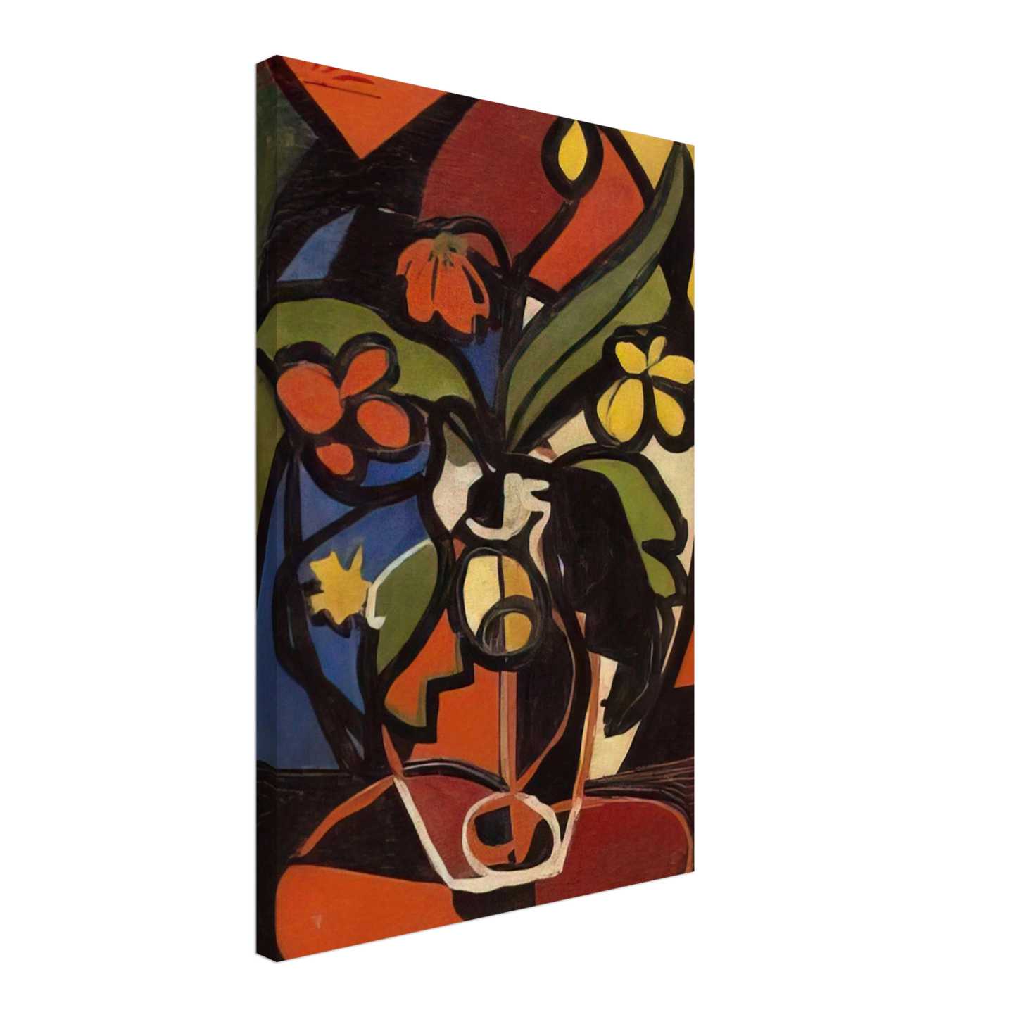 Aldemir Martins - Vase of Flowers - 1949 Canvas - 70x100 cm / 28x40 inches-canvas