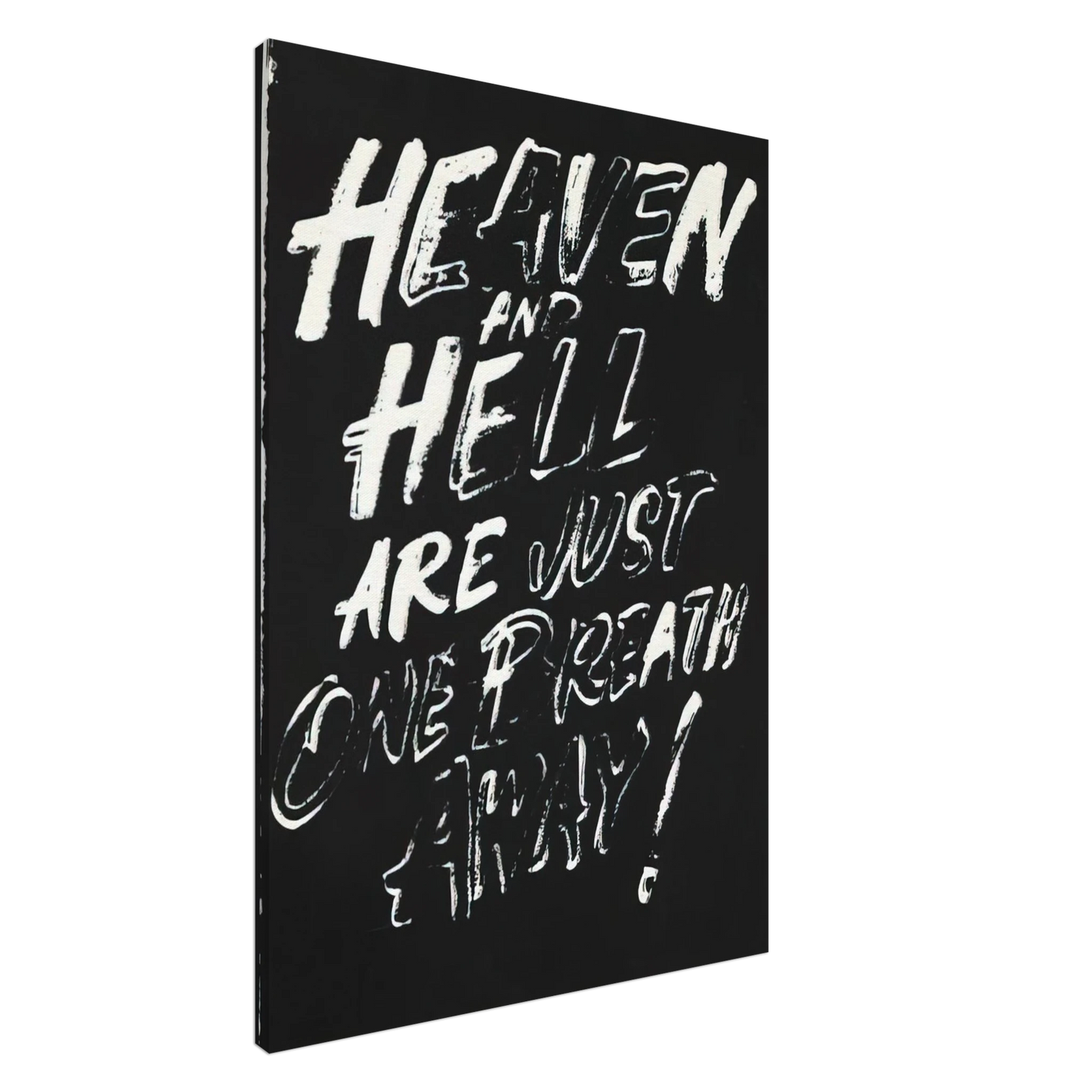 Andy Warhol - Heaven and Hell Are Just One Breath Away! Canvas - 20x30 cm / 8x12 inches-canvas