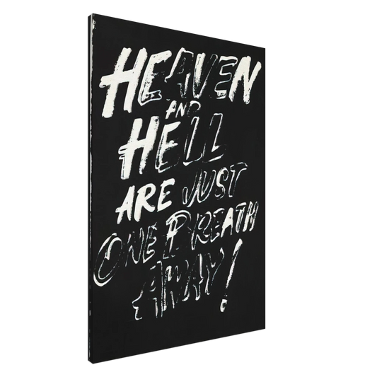Andy Warhol - Heaven and Hell Are Just One Breath Away! Canvas - 20x30 cm / 8x12 inches-canvas