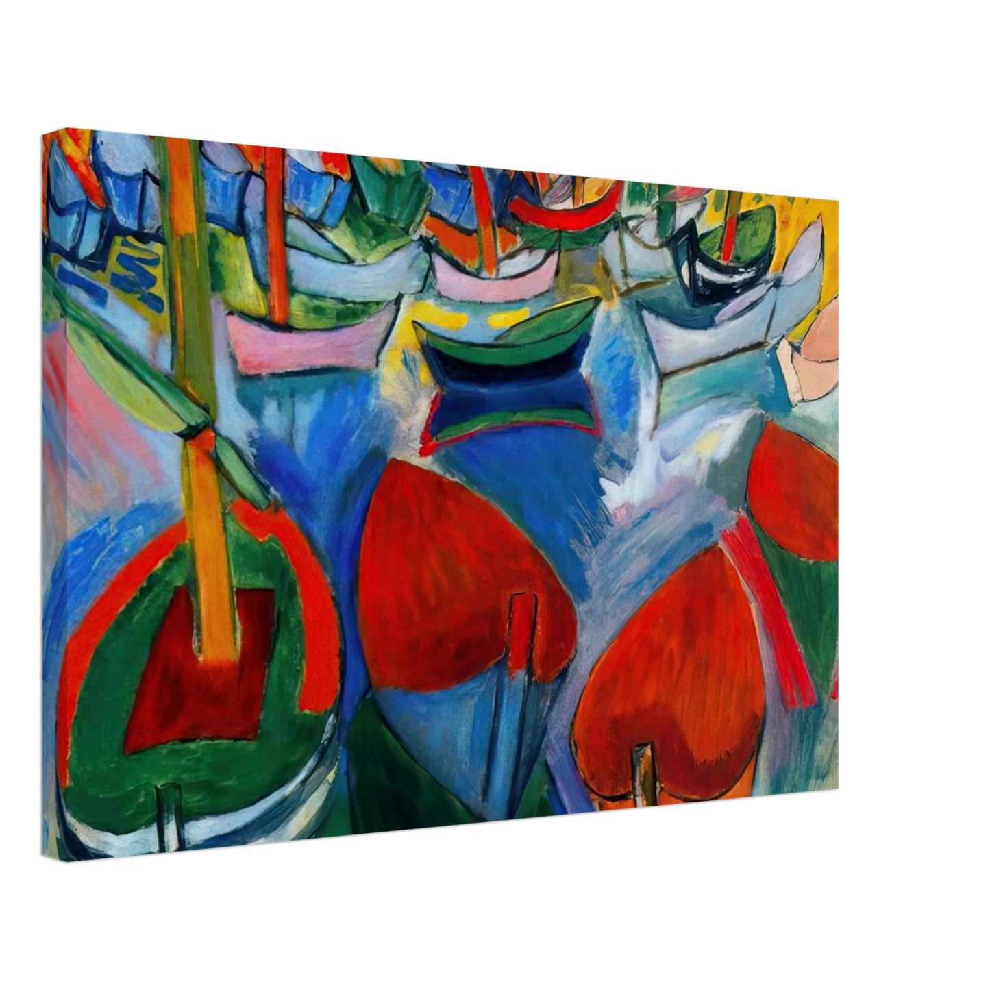 Raoul Dufy - BOATS AT MARTIGUES 1908 Canvas - 70x100 cm / 28x40 inches-canvas