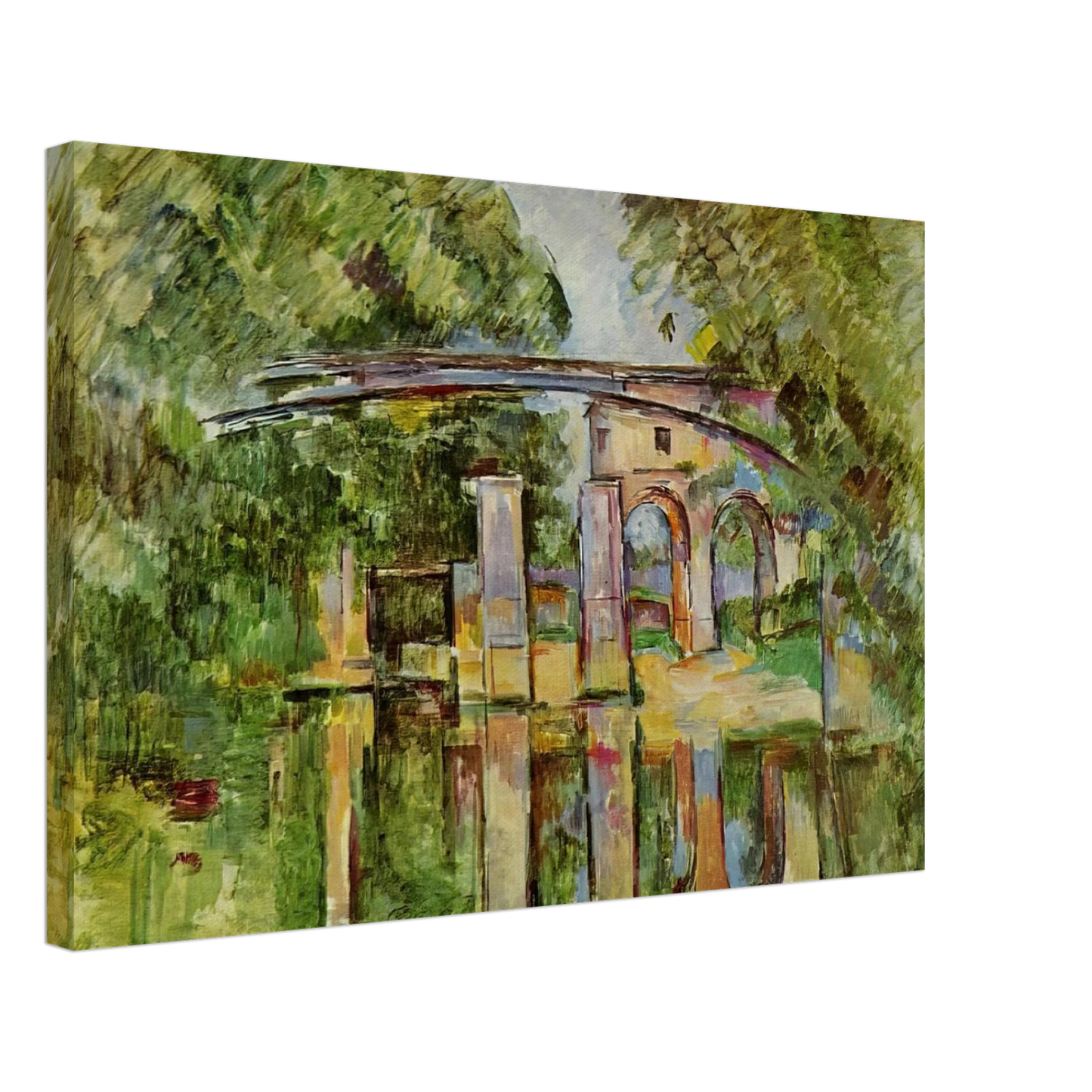 Paul Cezanne - The Aqueduct and Lock Canvas - 40x60 cm / 16x24 inches-canvas