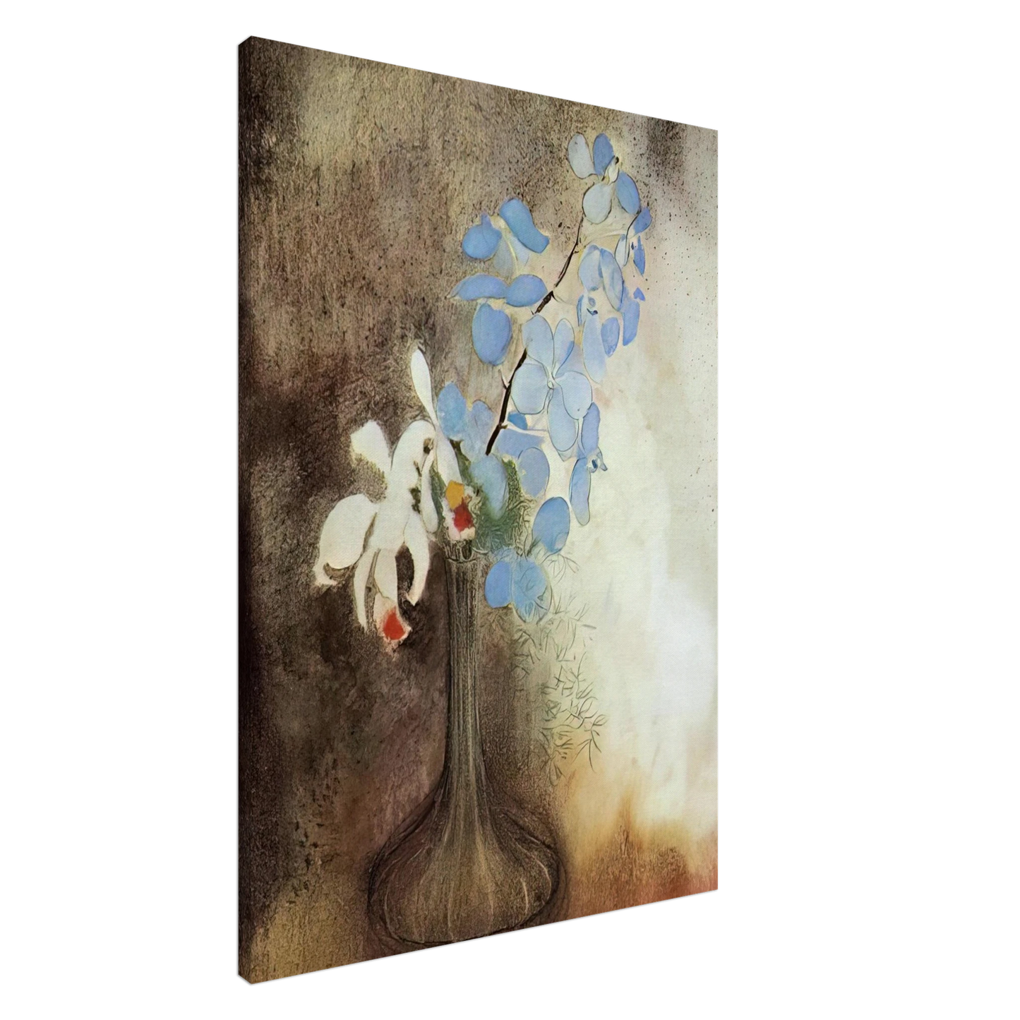 Odilon Redon - ORCHIDS Canvas - 20x30 cm / 8x12 inches-canvas