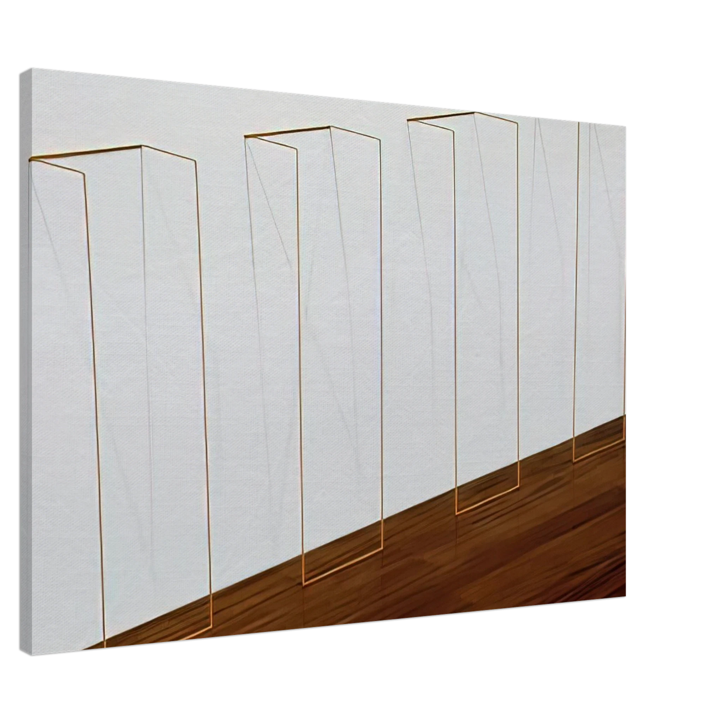 Fred Sandback - Untitled - 1968 Canvas - 20x30 cm / 8x12 inches-canvas