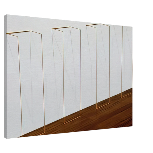 Fred Sandback - Untitled - 1968 Canvas - 20x30 cm / 8x12 inches-canvas