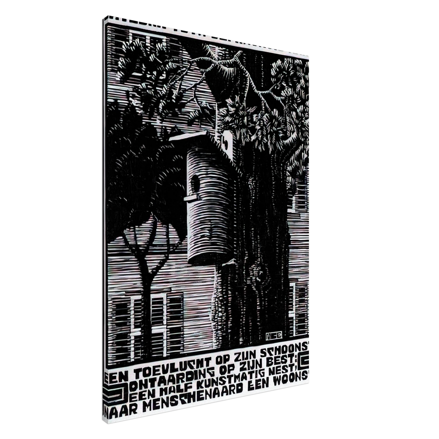 MC Escher - EMBLEMATA RETREAT Canvas - 20x30 cm / 8x12 inches-canvas