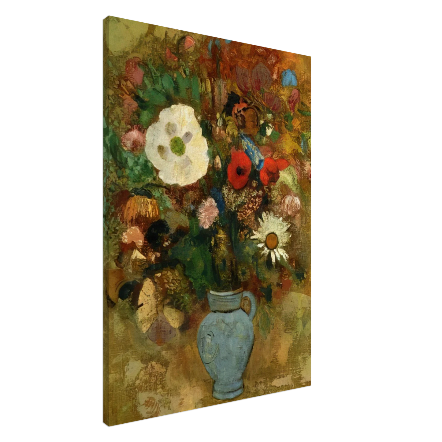 Odilon Redon - BOUQUET OF FLOWERS 1 Canvas - 20x30 cm / 8x12 inches-canvas