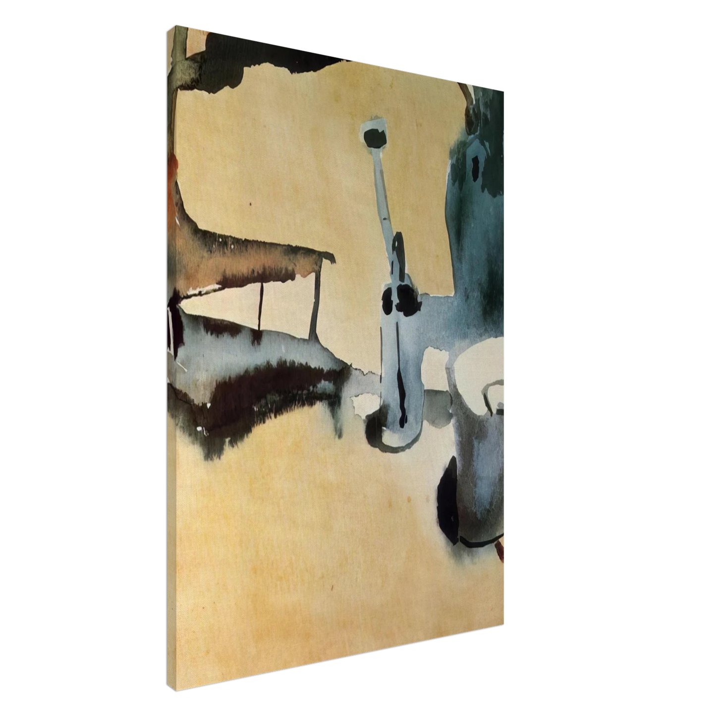 Paul Klee - FLOWER STAND WITH WATERING CAN AND BUCKET 1910 Canvas - 20x30 cm / 8x12 inches-canvas