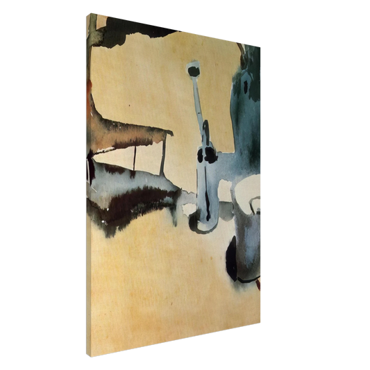 Paul Klee - FLOWER STAND WITH WATERING CAN AND BUCKET 1910 Canvas - 20x30 cm / 8x12 inches-canvas