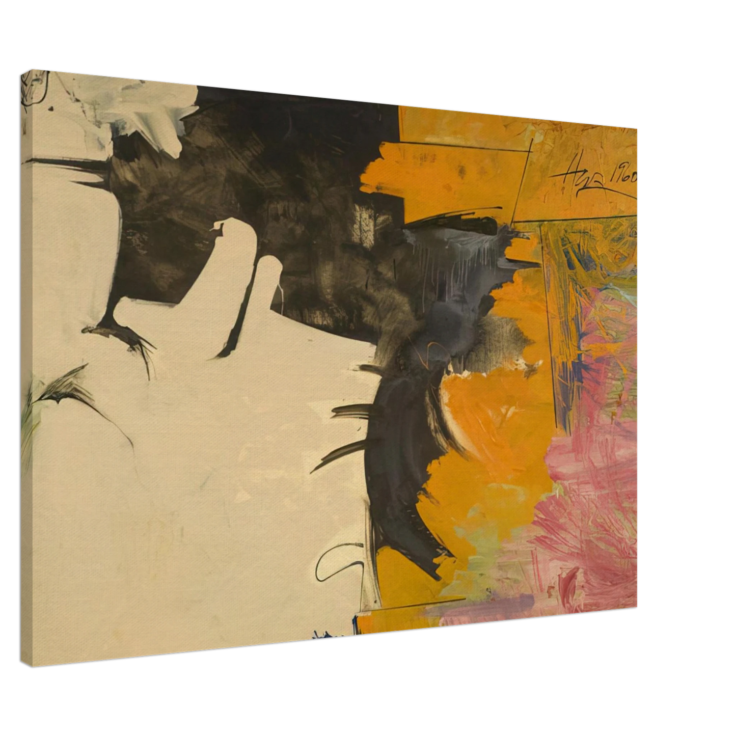 Hassel Smith - Psychoseismorama II - 1960 Canvas - 20x30 cm / 8x12 inches-canvas