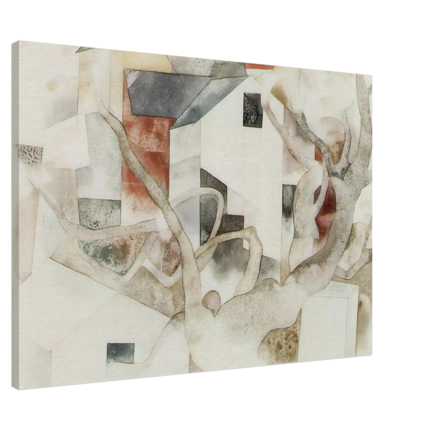 Charles Demuth - Trees and Barns Bermuda - 1917 Canvas - 20x30 cm / 8x12 inches-canvas