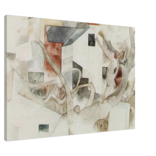 Charles Demuth - Trees and Barns Bermuda - 1917 Canvas - 20x30 cm / 8x12 inches-canvas