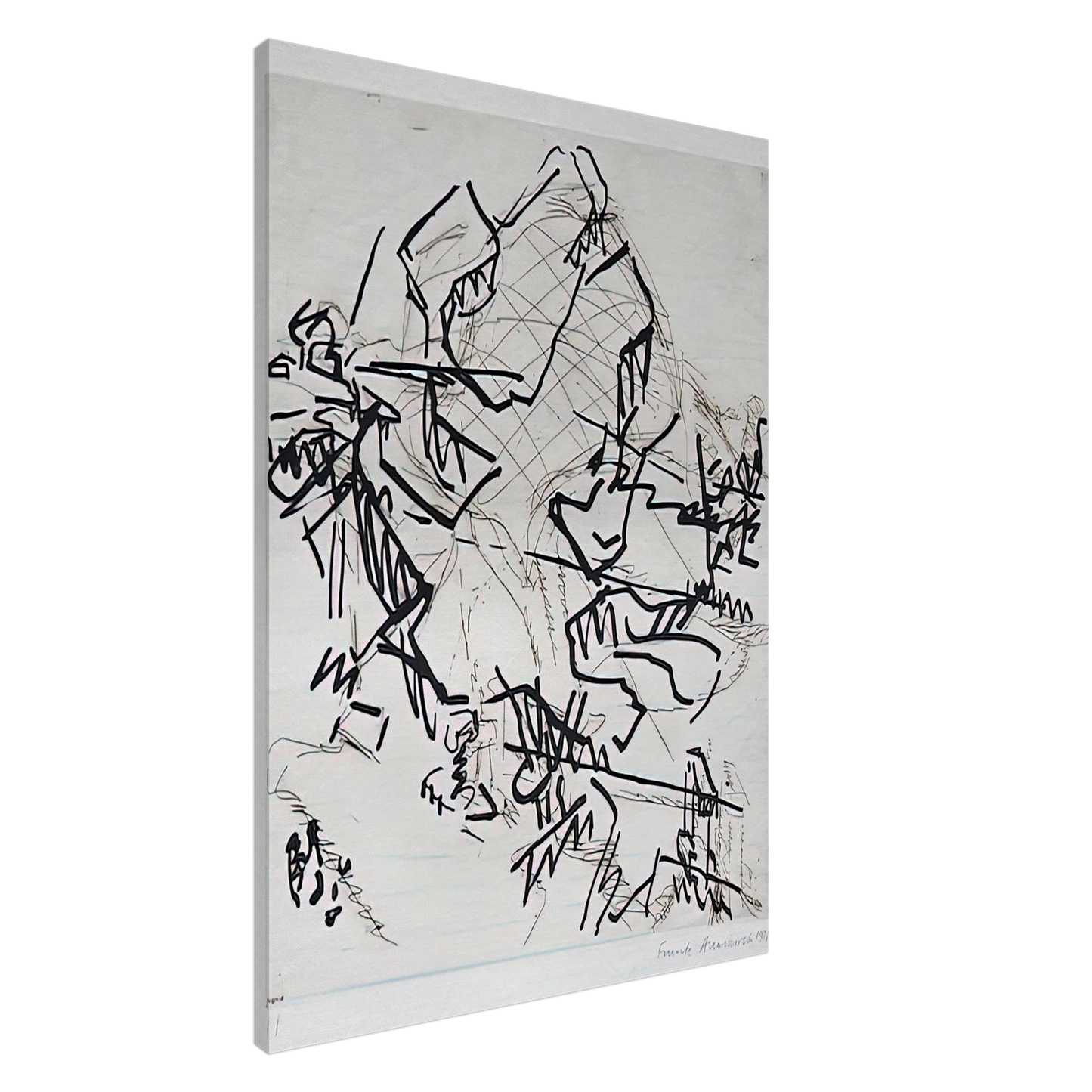 Frank Auerbach - TREE AT TRETIRE II Canvas - 20x30 cm / 8x12 inches-canvas