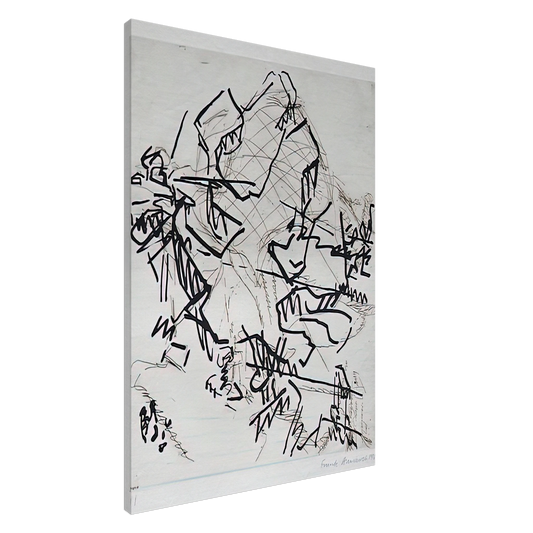 Frank Auerbach - TREE AT TRETIRE II Canvas - 20x30 cm / 8x12 inches-canvas