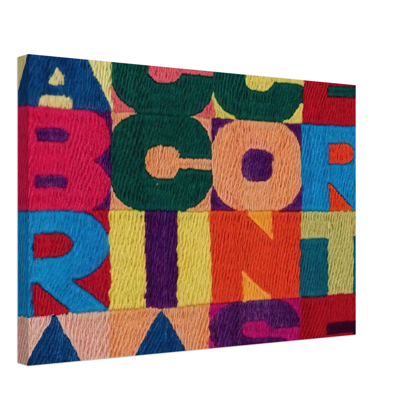 Alighiero Boetti - A BRACCIA CONSERTE 1994 Canvas - 70x100 cm / 28x40 inches-canvas