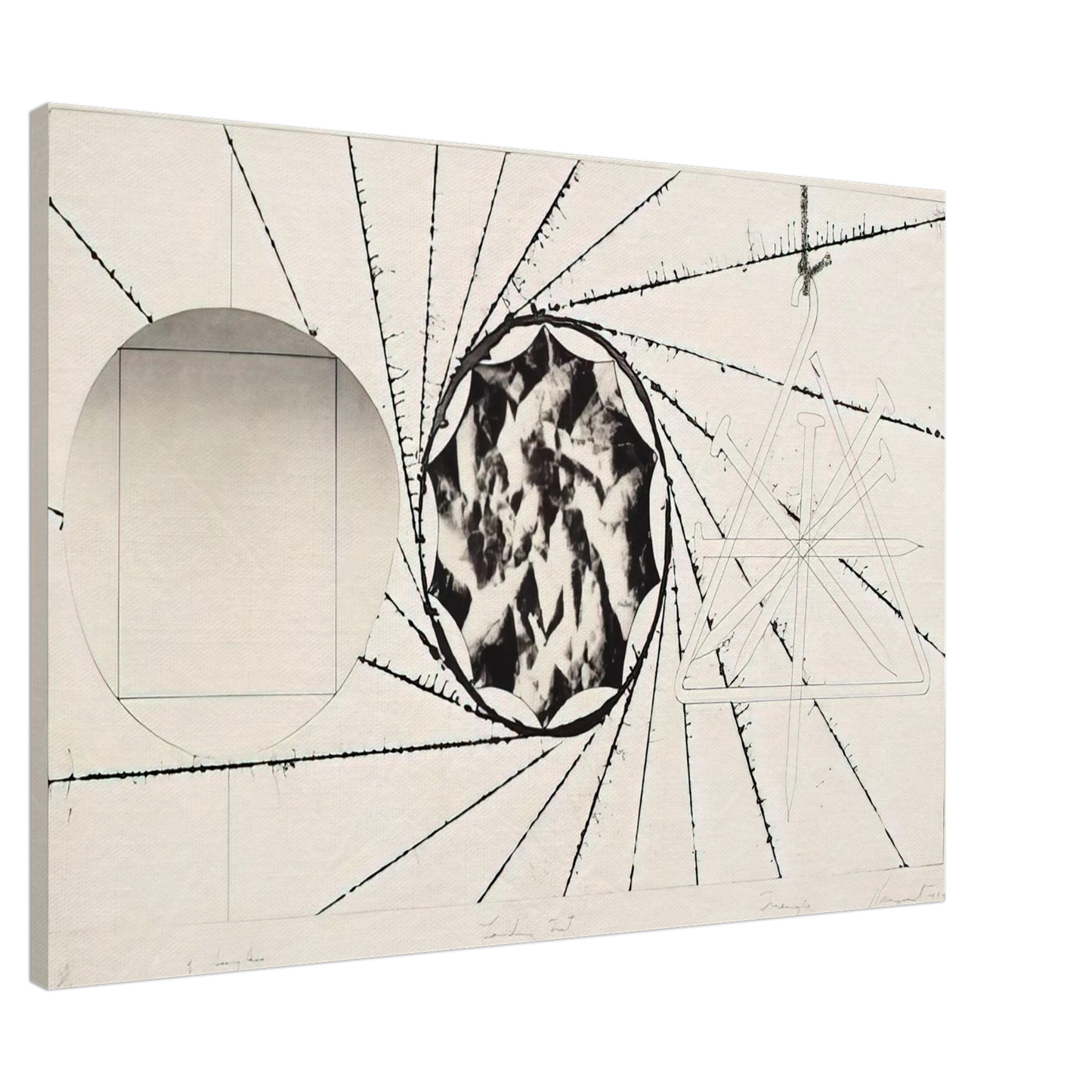 James Rosenquist - Sunglasses - Landing Net - Triangle Canvas - 20x30 cm / 8x12 inches-canvas