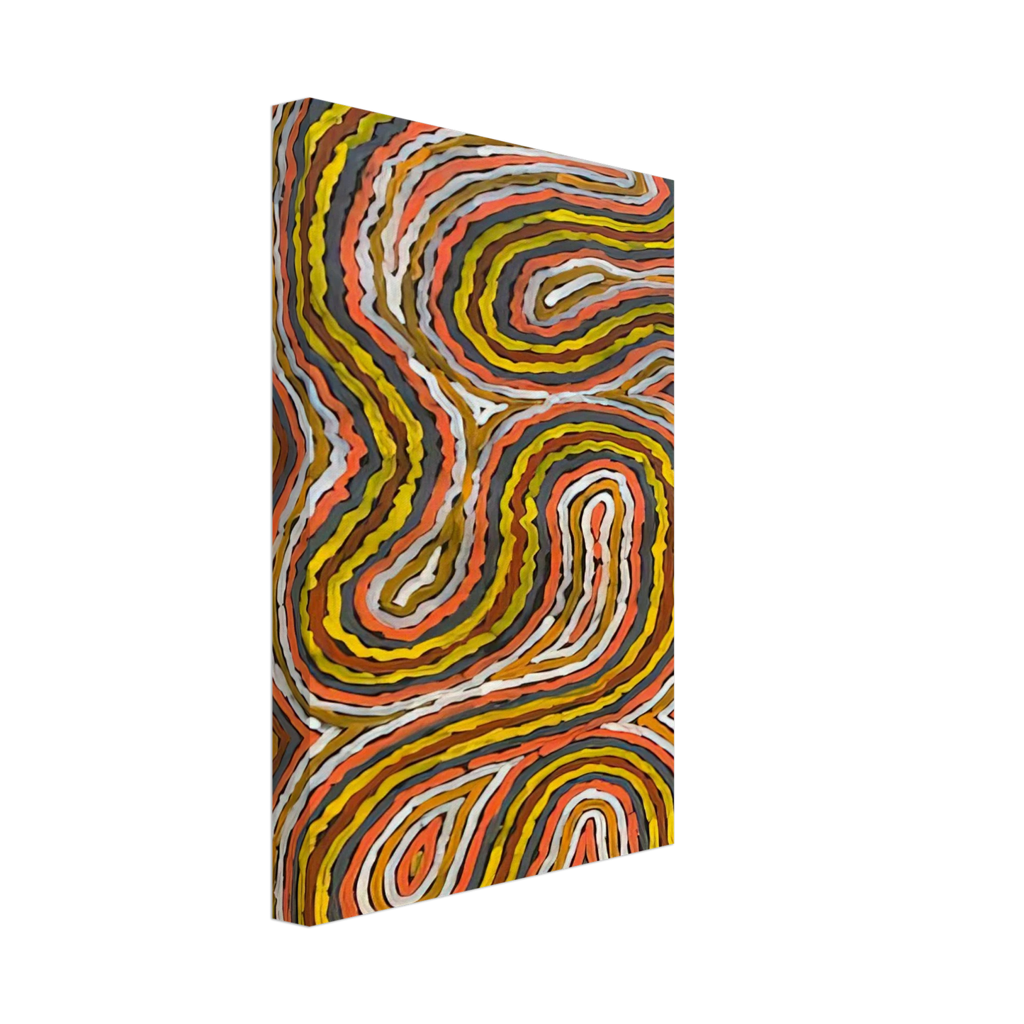 Clifford Possum Tjapaltjarri - Worm Dreaming Napperby - 1996 Canvas - 40x60 cm / 16x24 inches-canvas