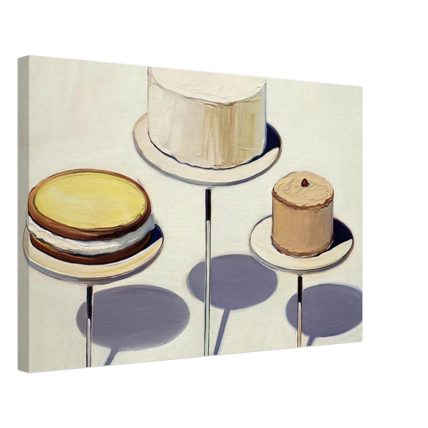 Wayne Thiebaud - Display Cakes - 1963 Canvas - 70x100 cm / 28x40 inches-canvas