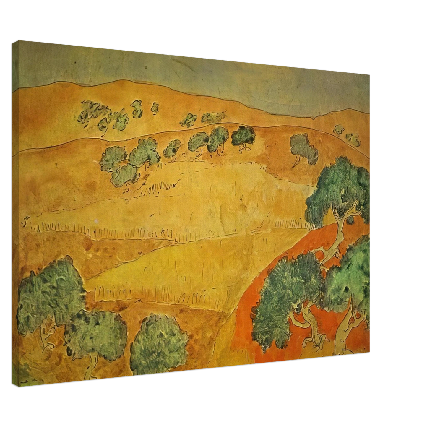 Pablo Picasso - Summer landscape Canvas - 20x30 cm / 8x12 inches-canvas