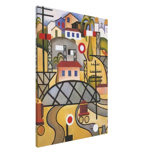 Tarsila do Amaral - E.F.C.B. Estrada de Ferro Central do Brasil Canvas - 20x30 cm / 8x12 inches-canvas