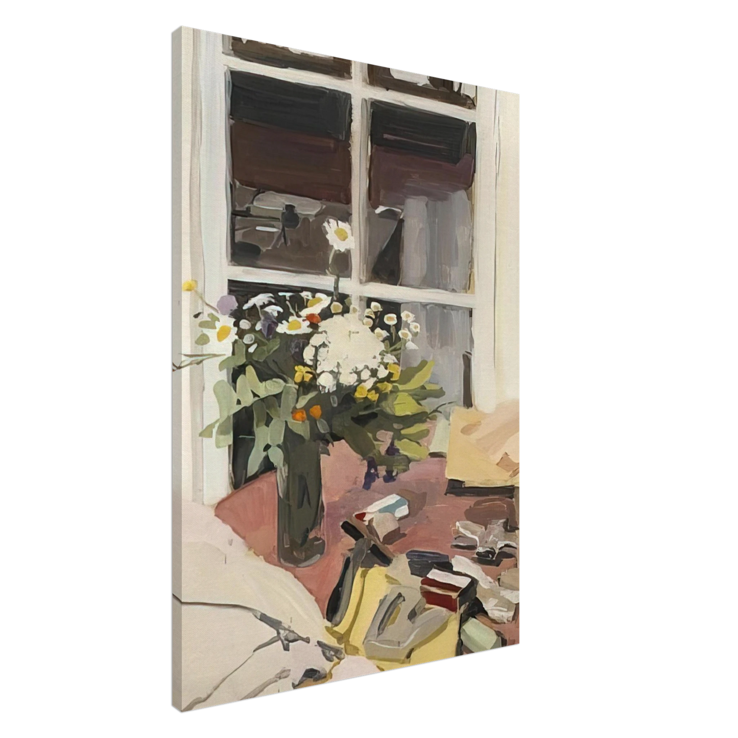 Fairfield Porter - STILL LIFE WITH STAPLER 1970 Canvas - 20x30 cm / 8x12 inches-canvas