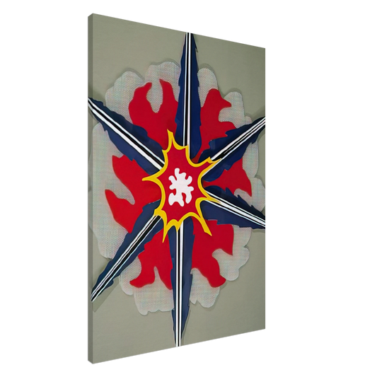 Roy Lichtenstein - WALL EXPLOSION II 1965 Canvas - 20x30 cm / 8x12 inches-canvas