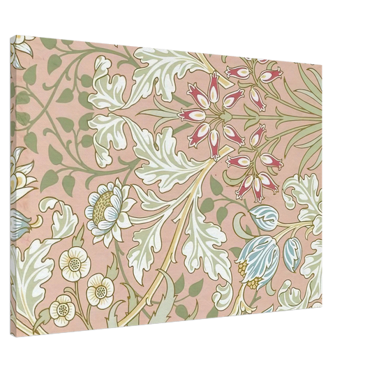 William Morris - WALLPAPER HYACINTH PATTERN 480 1917 Canvas - 20x30 cm / 8x12 inches-canvas