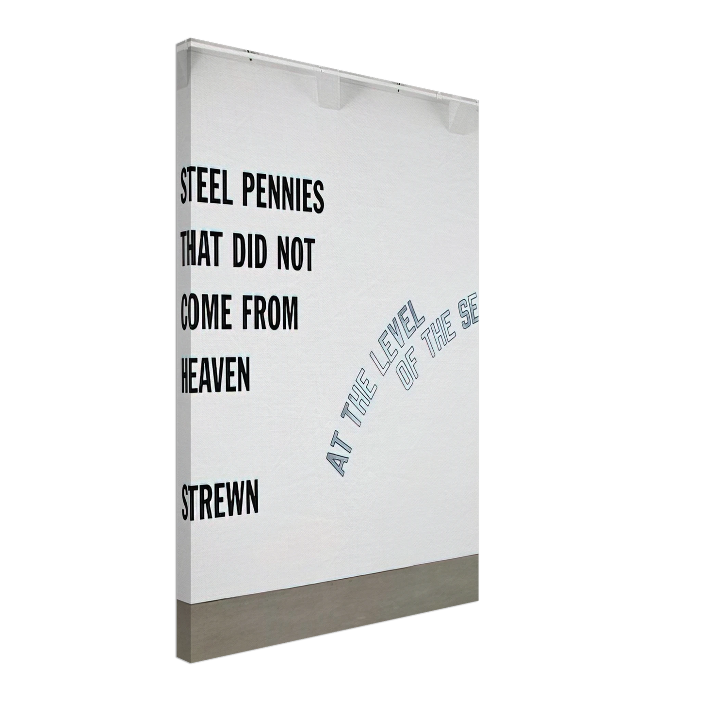 Lawrence Weiner - Steel Pennies That... - 2008 Canvas - 40x60 cm / 16x24 inches-canvas