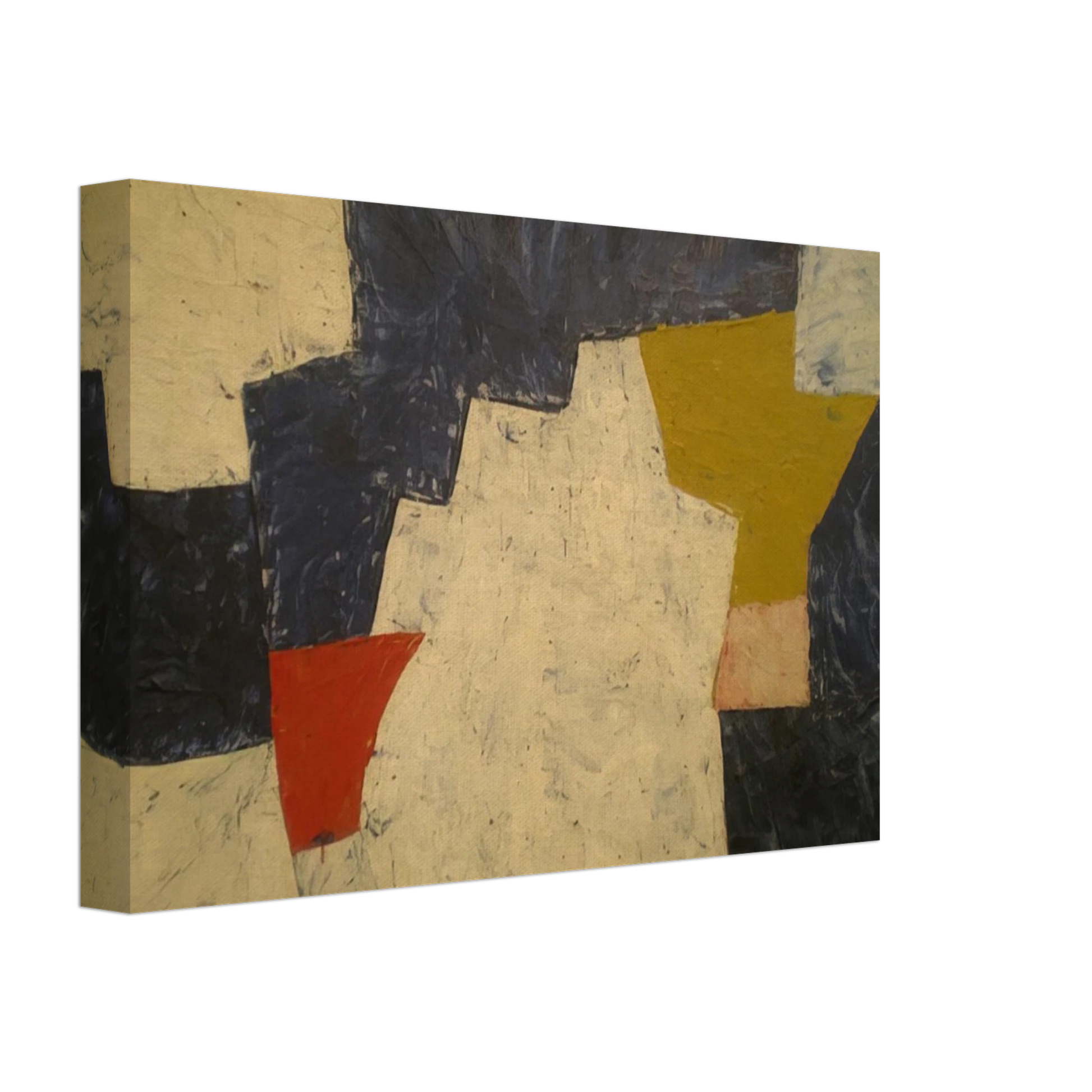 Serge Poliakoff - Composition - 1952 Canvas - 70x100 cm / 28x40 inches-canvas