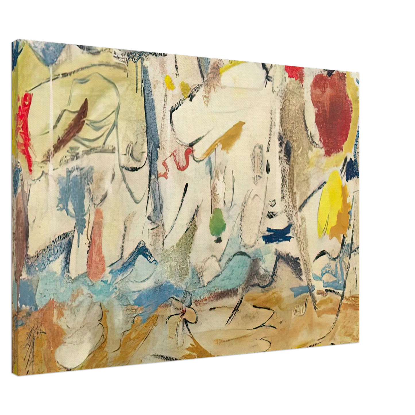 Helen Frankenthaler - Cloudscape, 1951- Canvas - 20x30 cm / 8x12 inches-canvas