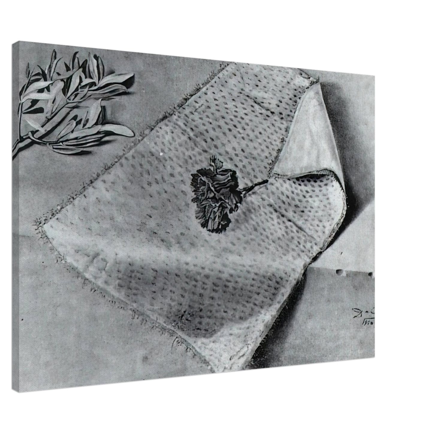 Salvador Dali - CARNATION AND CLOTH OF GOLD Canvas - 20x30 cm / 8x12 inches-canvas