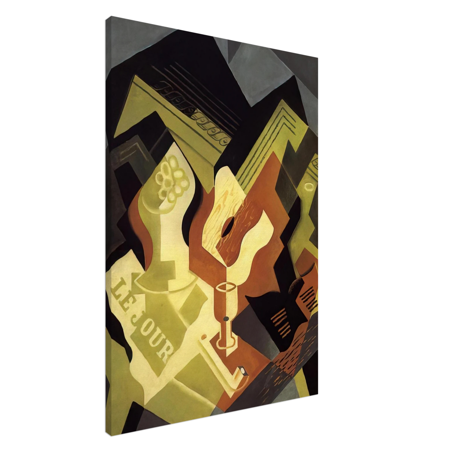 Juan Gris - GUITAR AND FRUIT DISH Canvas - 20x30 cm / 8x12 inches-canvas