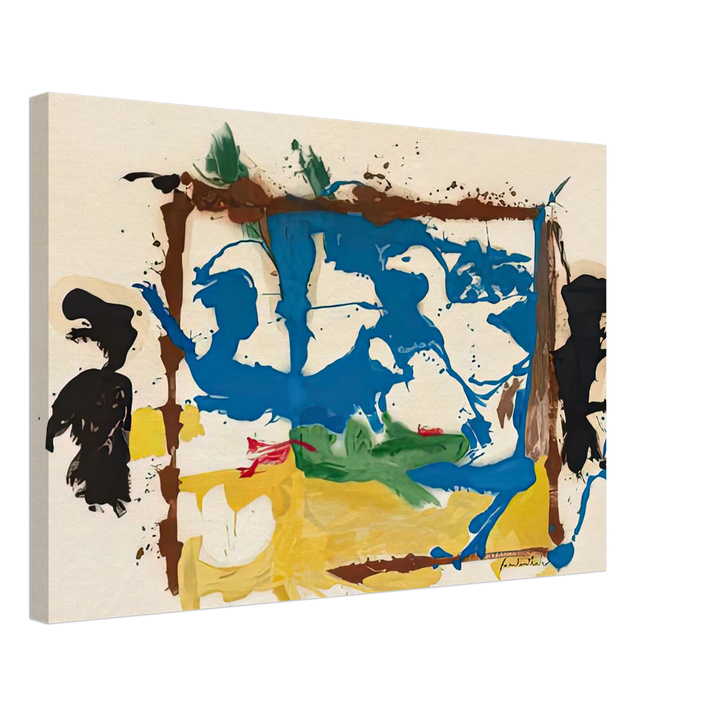 Helen Frankenthaler - Swan Lake I, 1961- Canvas - 70x100 cm / 28x40 inches-canvas