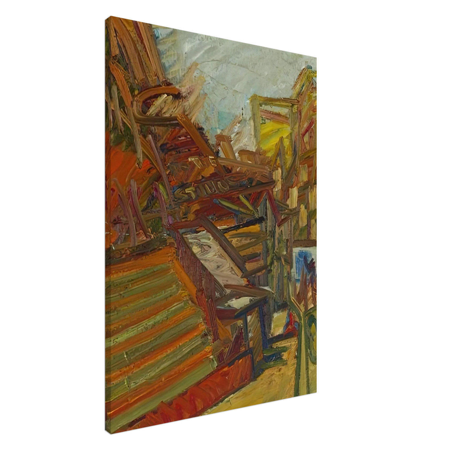 Frank Auerbach - TO THE STUDIOS 1991 Canvas - 20x30 cm / 8x12 inches-canvas