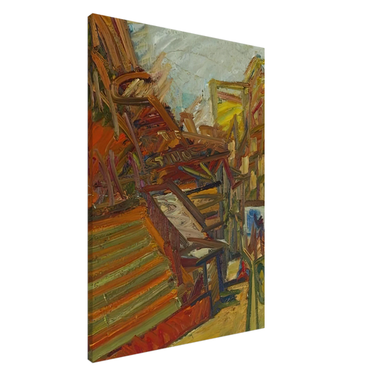 Frank Auerbach - TO THE STUDIOS 1991 Canvas - 20x30 cm / 8x12 inches-canvas