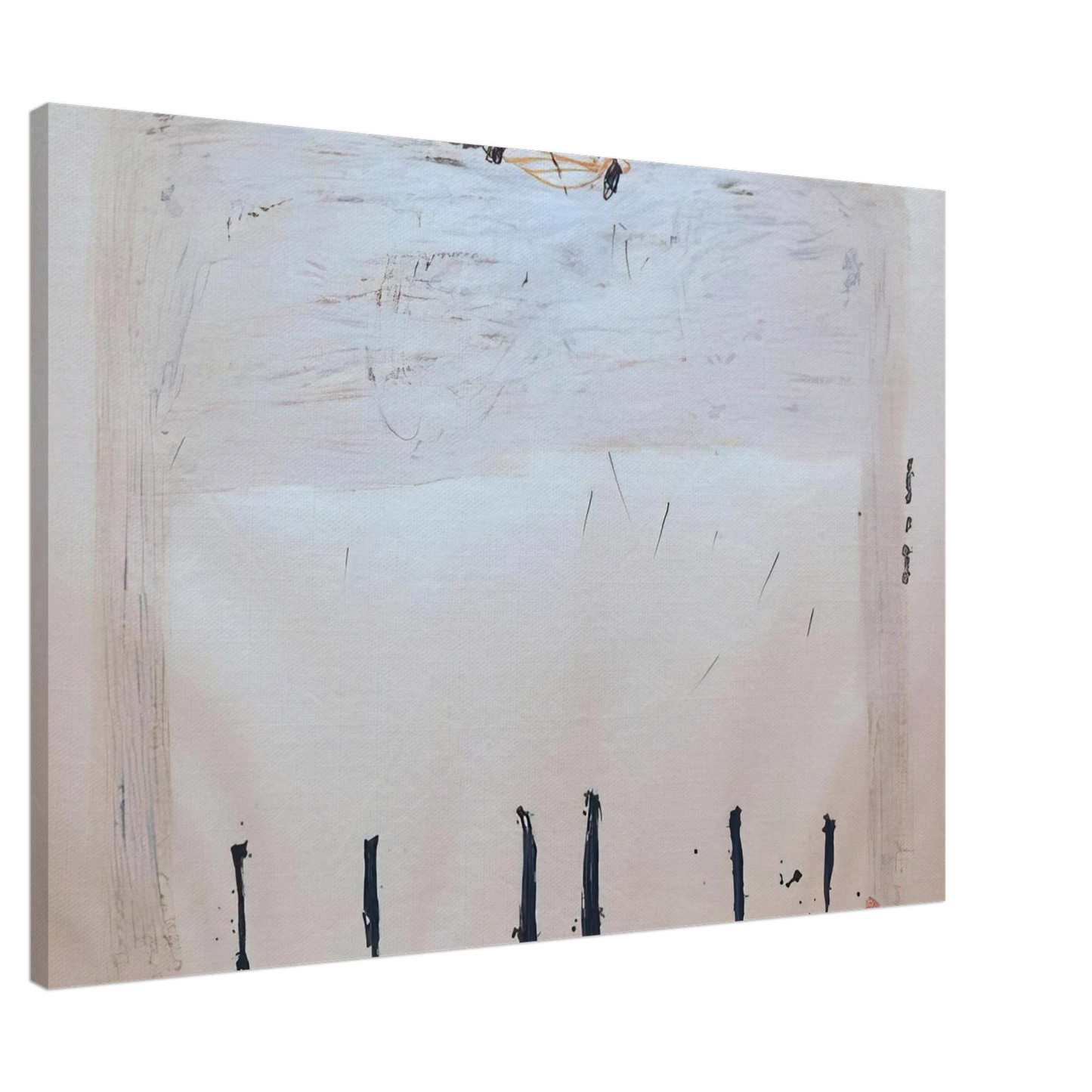 Antoni Tapies - VERTICALES EN BAS 1968 Canvas - 20x30 cm / 8x12 inches-canvas