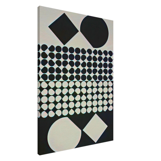 Victor Vasarely - Cassiopee II NB - 1958 Canvas - 20x30 cm / 8x12 inches-canvas