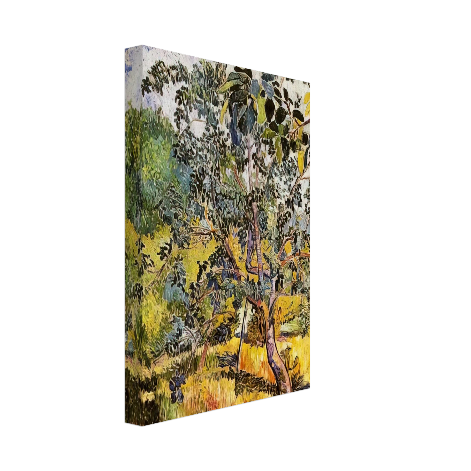 Natalia Goncharova - Corner of a garden Sun - Post-Impressionism Canvas - 40x60 cm / 16x24 inches-canvas