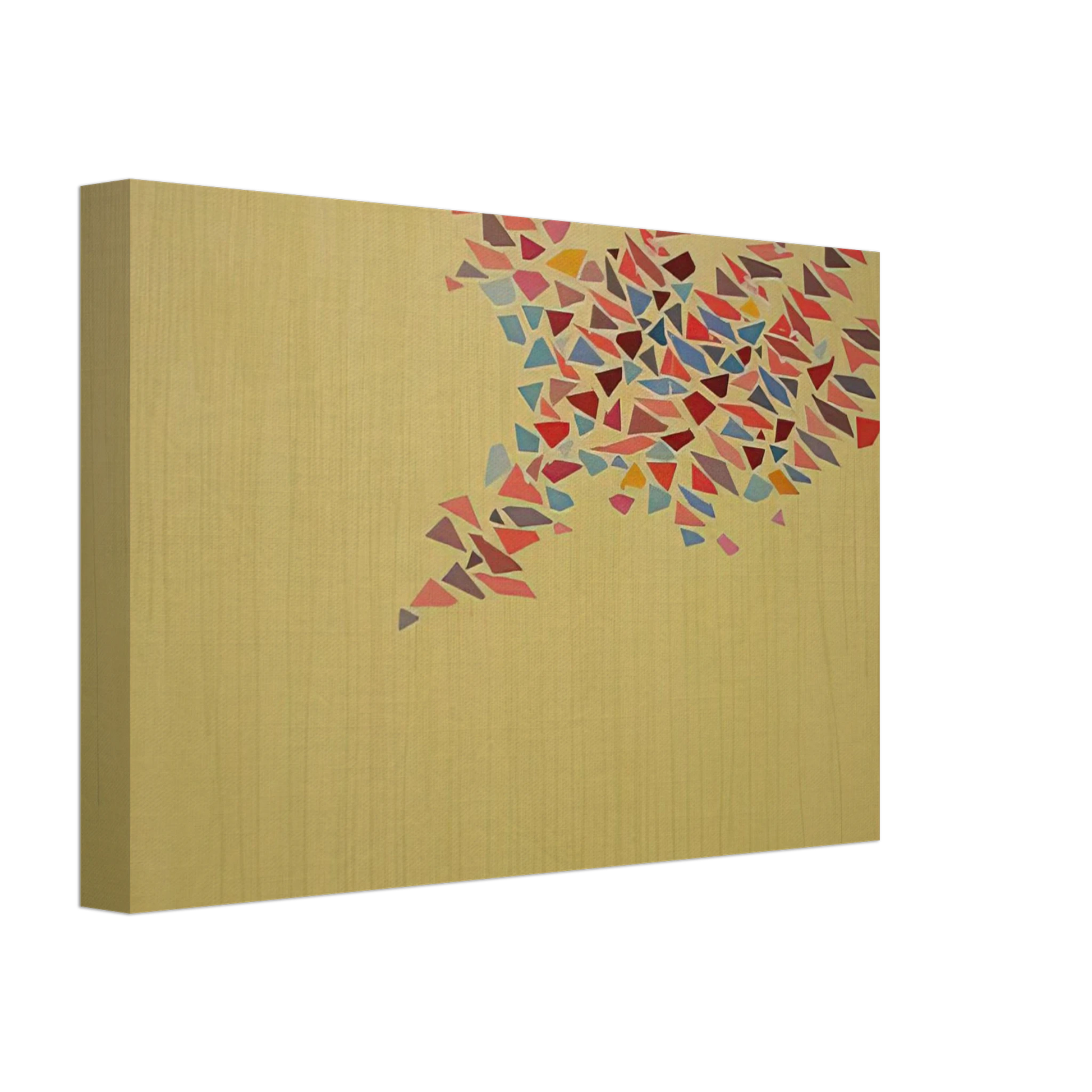 Robert Goodnough - Colors on Pale Yellow - 1975 Canvas - 40x60 cm / 16x24 inches-canvas
