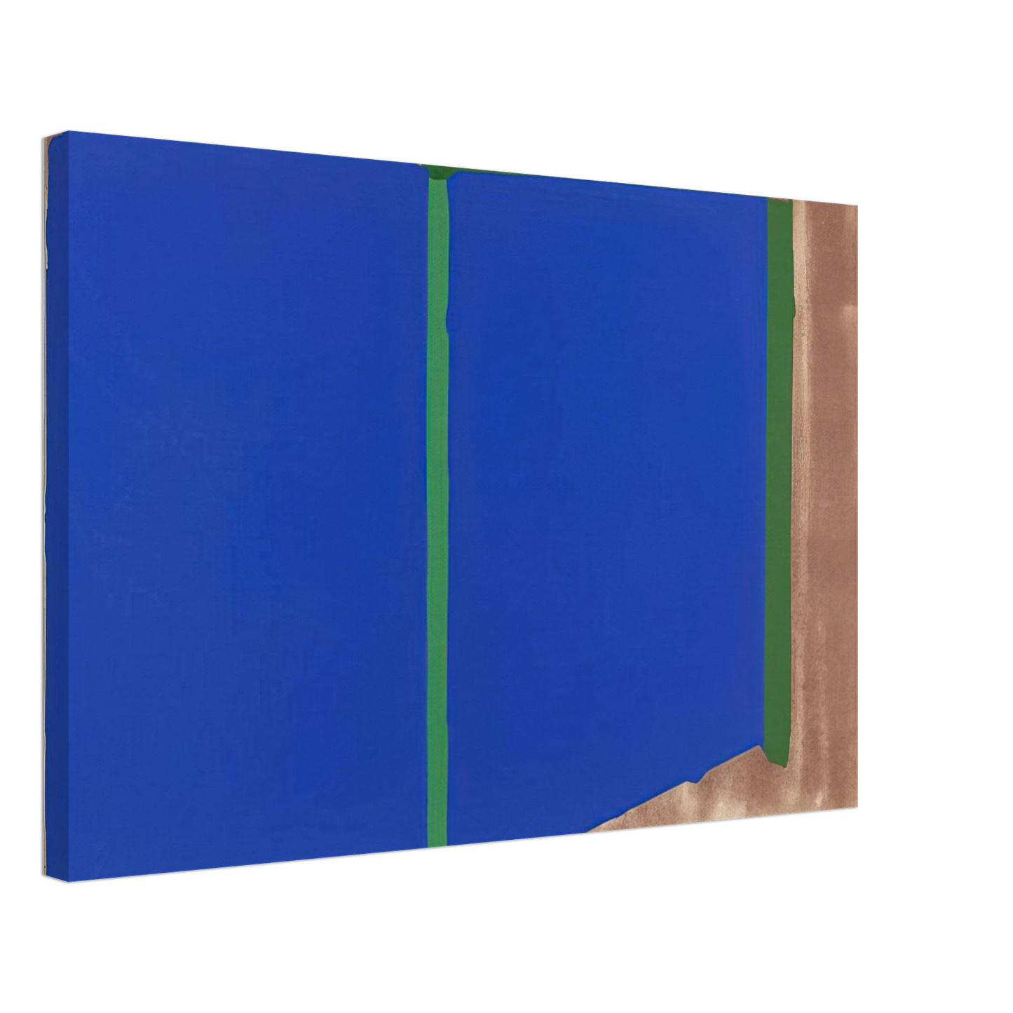 John Hoyland - Blues, Greens - 1969 Canvas - 40x60 cm / 16x24 inches-canvas