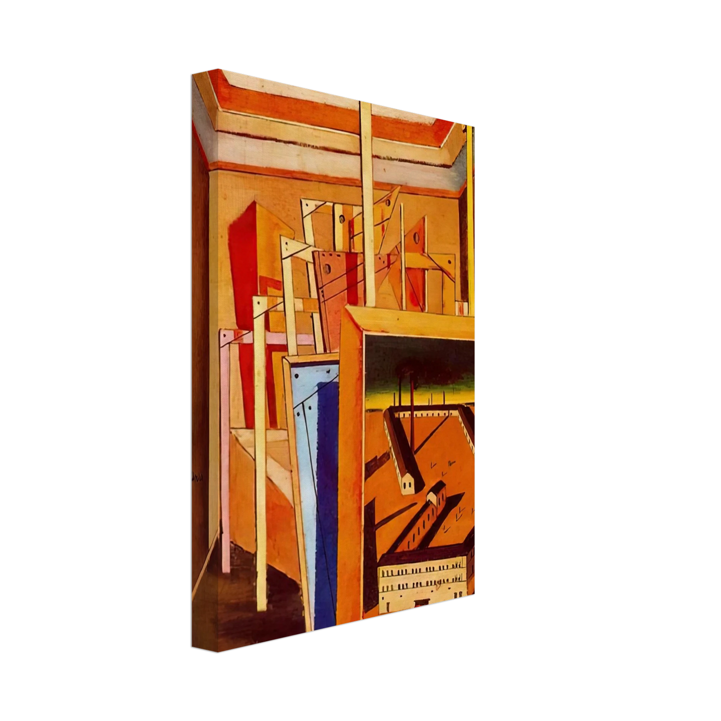 Giorgio de Chirico - METAPHYSICAL INTERIOR OF STUDIO 1948 Canvas - 40x60 cm / 16x24 inches-canvas