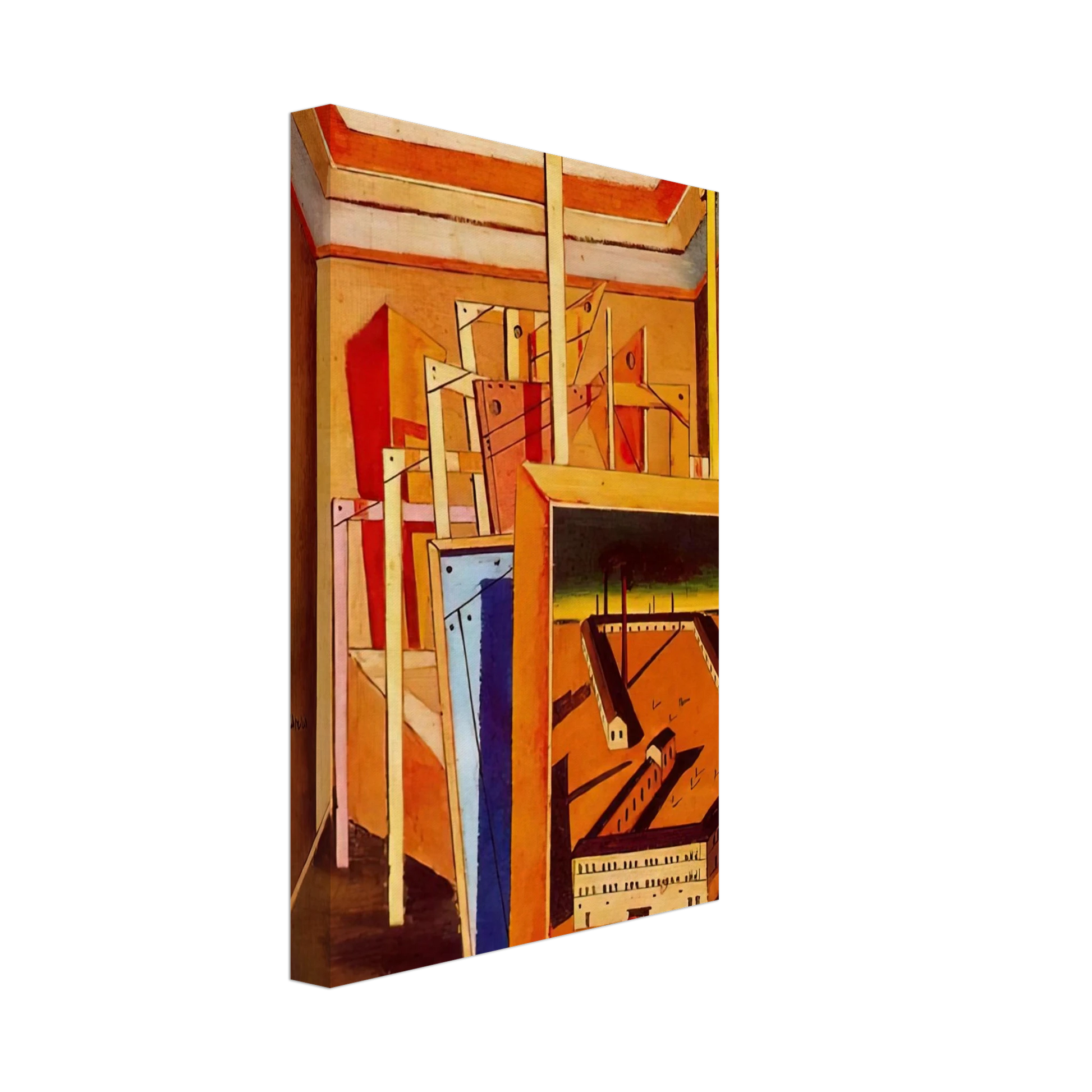 Giorgio de Chirico - METAPHYSICAL INTERIOR OF STUDIO 1948 Canvas - 40x60 cm / 16x24 inches-canvas
