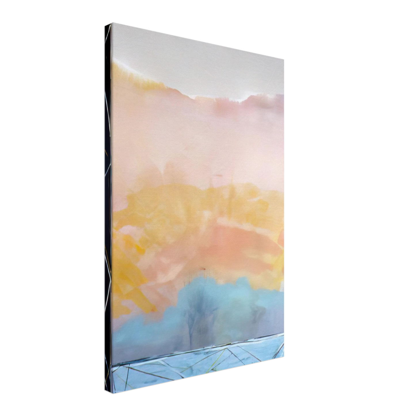 Ronnie Landfield - Where The Creek Hits The Rise - 1988 Canvas - 70x100 cm / 28x40 inches-canvas