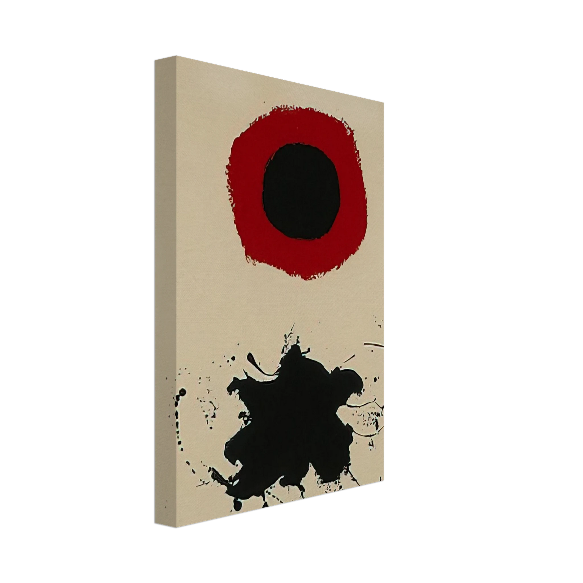 Adolph Gottlieb - White Ground-Red Halo - 1966 Canvas - 40x60 cm / 16x24 inches-canvas