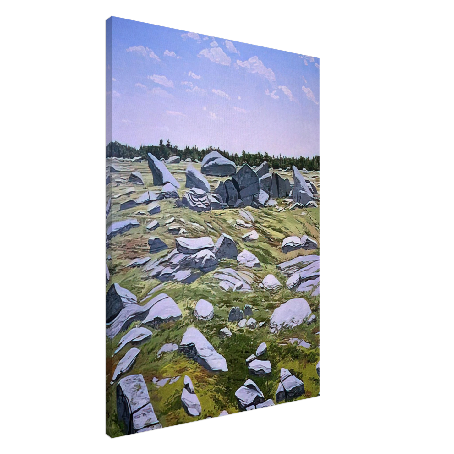 Neil Welliver - Midday Barren - 1983 Canvas - 20x30 cm / 8x12 inches-canvas